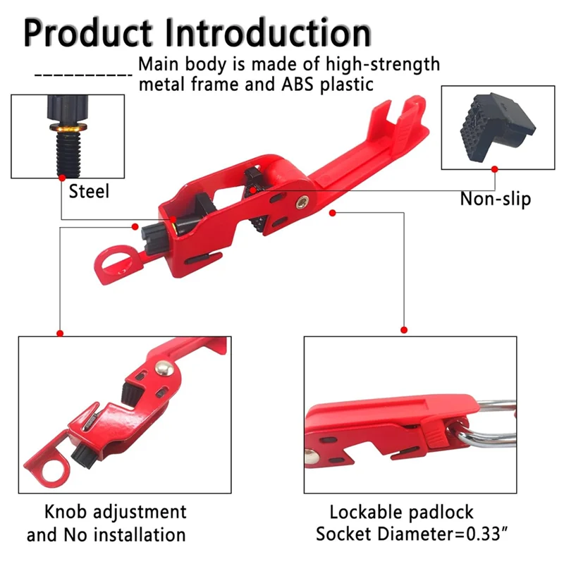 SQPP-Circuit Breaker Lockout, Breaker Box Lock, 2.9 L X 0.74 W X 0.82 H(Inch), Accepts 110-220 Volts, Double Toggle Locks