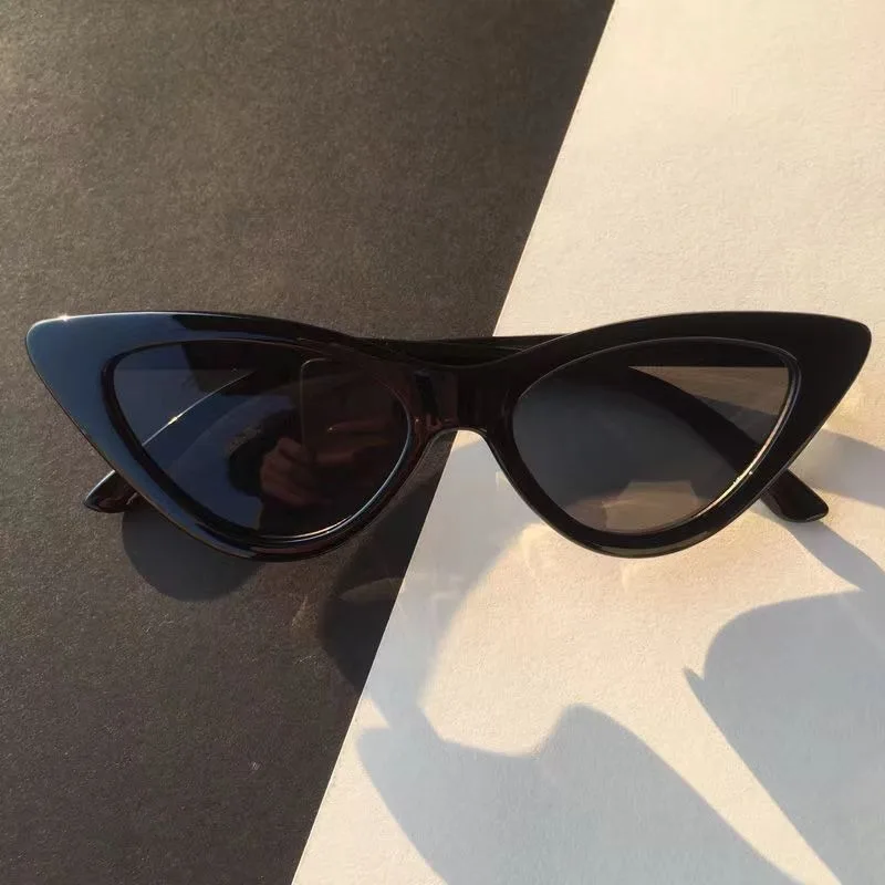 

Новые модные летние ретро солнцезащитные очки «кошачий глаз», женские маленькие треугольные очки, простые высококачественные солнцезащитные очки в уличном стиле, очки UV400