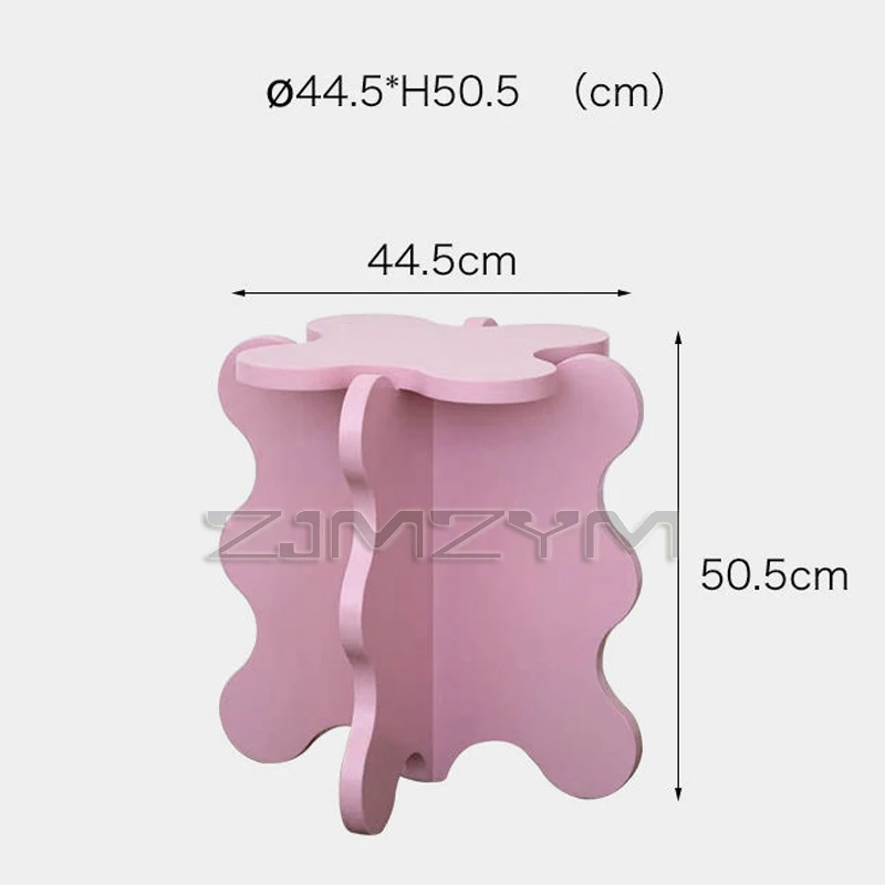 Mesa lateral do sofá de café moderna simples dos desenhos animados pétala mesa lateral ins onda mesa de centro cor criativa pequena mesa de centro