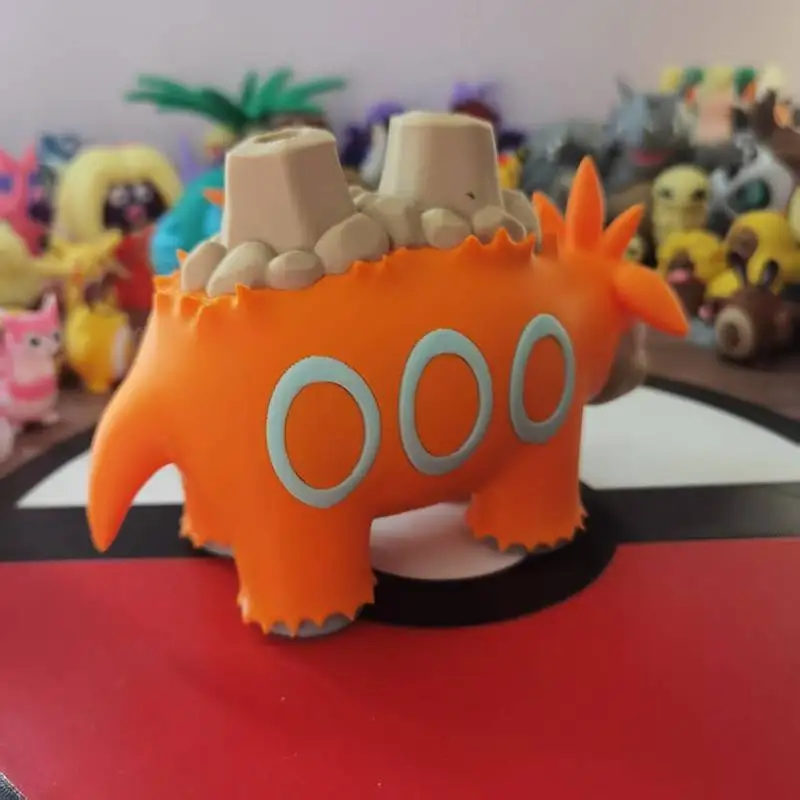 Anime Numel Camerupt Proportion World 1:20 Diy 3D Printing Cartoon Character Collectible Desktop Cute Model Holiday Gift Toy