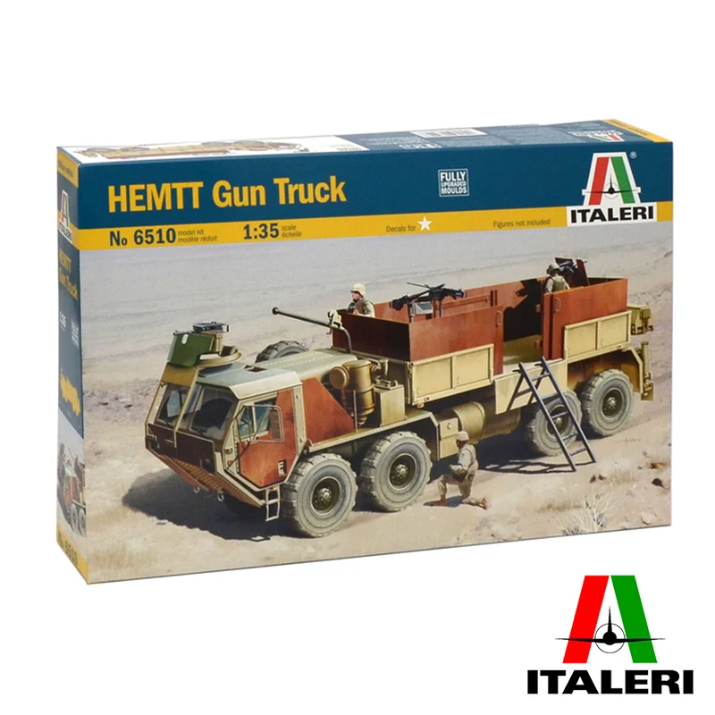 Модель ITALERI, масштаб 1/35, HEMTT, тяжелый расширенный мобильный тактический грузовик, пистолет, грузовик, IT6510, наборы моделей, пластиковый комплект для разобранной сборки Модель ITALERI, масштаб 1/35, HEMTT, тяжелый расширенный мобильный тактический грузовик, пистолет, грузовик, IT6510, наборы моделей, пластиковый комплект для разобранной сборки