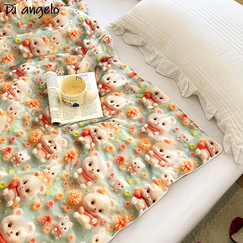 1 قطعة لحاف الصيف 5D الرقمية سوبر مجسمة فول الصويا مكيف الهواء البارد لحاف البطانيات اللحف المفرش غطاء السرير ورقة # /ل