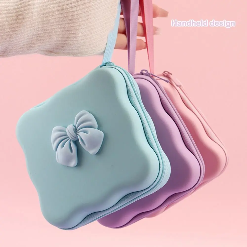Kabelschutztasche, Aufbewahrungstasche, schöne Schleife, Knoten, Reise-Aufbewahrungstasche, niedliche Ladegerät-Schutz, Münzgeldbörse, Mini-Tasche