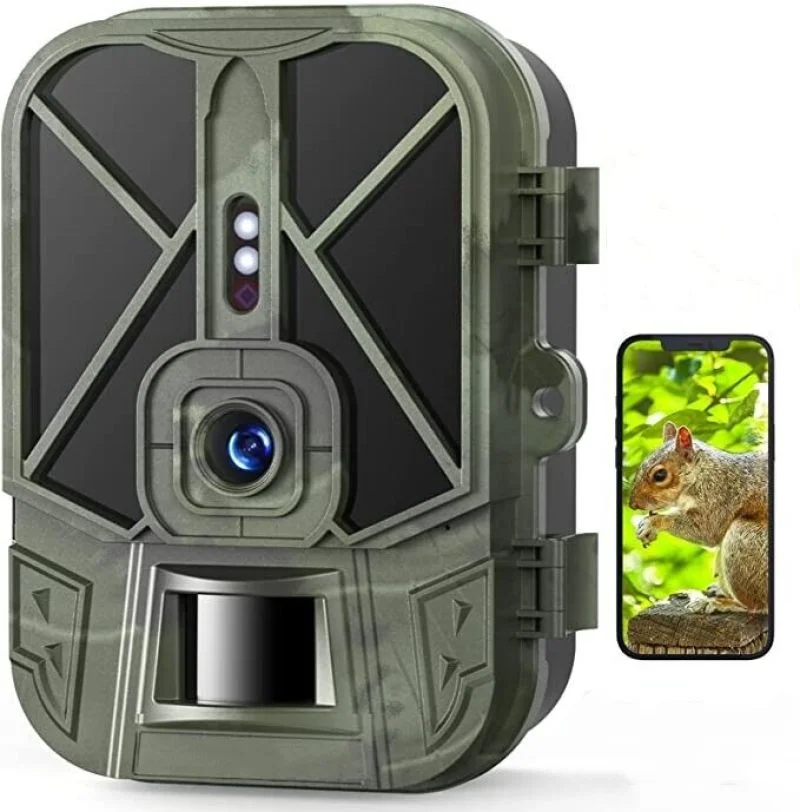 Outdoor 50MP 4K Trail Hunting Camera With 8000Mah Lithium Battery Night Vision Photo Traps Wild Surveillance Trap Game Cam