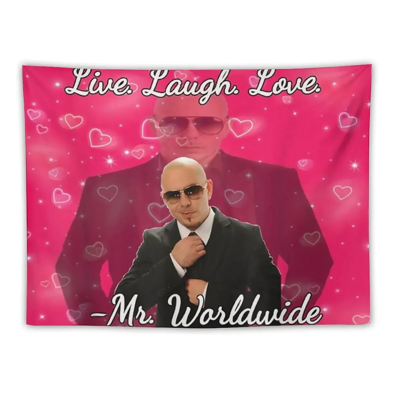 Mr Worldwide Pitbull Valentine Tapestry Tapete For The Wall Decorations For Your Bedroom Home Decoration Tapestry