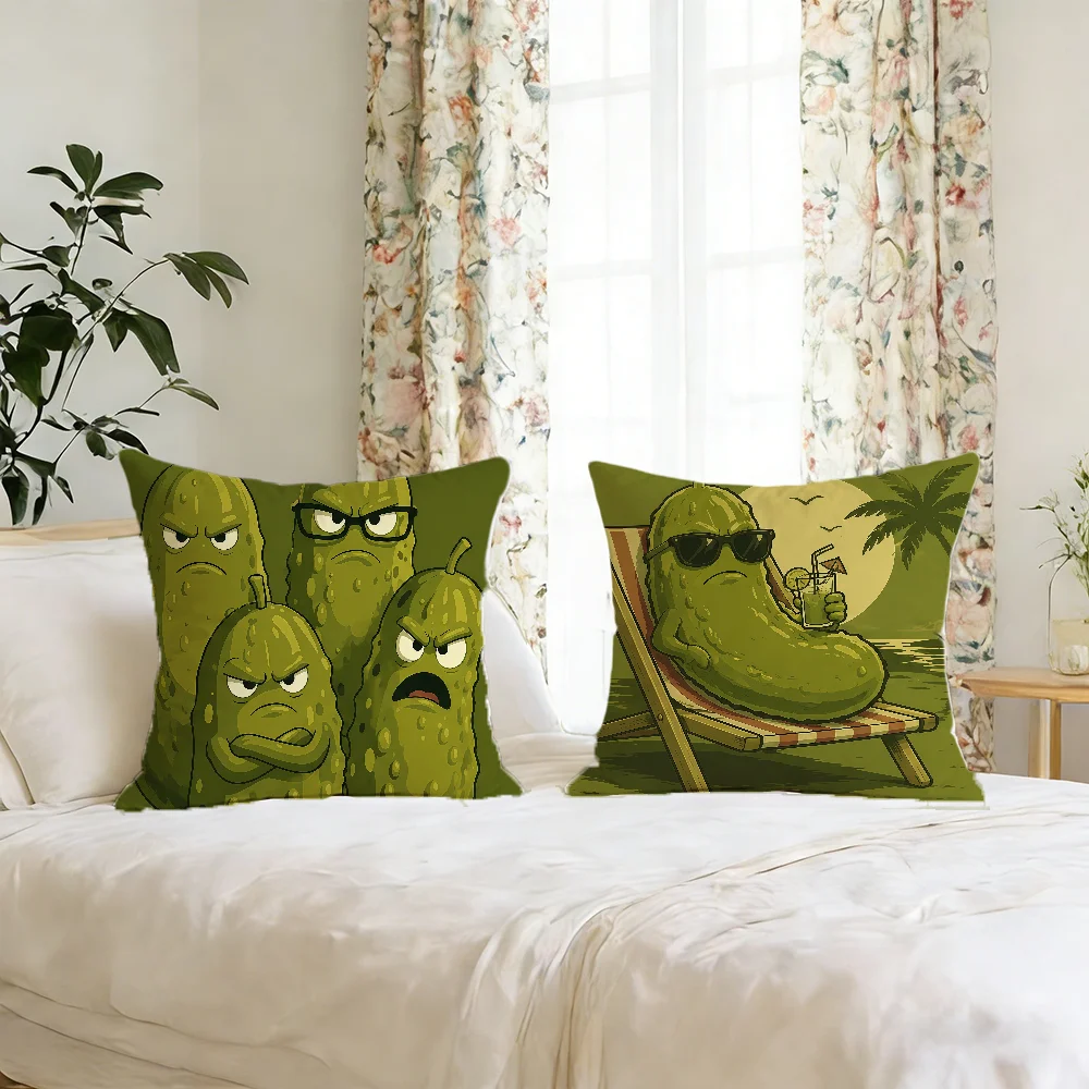 Grumpy Pickle Characters cushion cover For Pillow Printing Sofa Decoration Home Car Room Coffee Shop Office Nordic Simplicity
