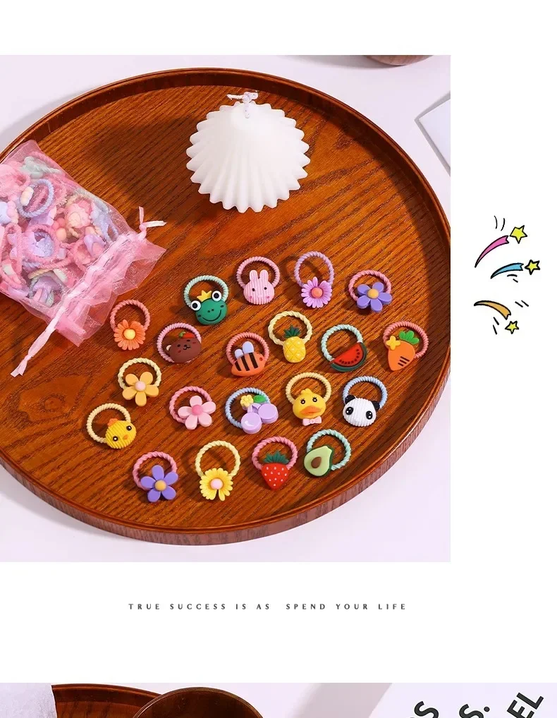 Kinder-Gummibänder schaden das Haar nicht. Mädchen-Stirnbänder, koreanische Baby-Accessoires, Ringe, Krawatten-Gummibänder, Stirnbänder für kleine Mädchen – Detail 6