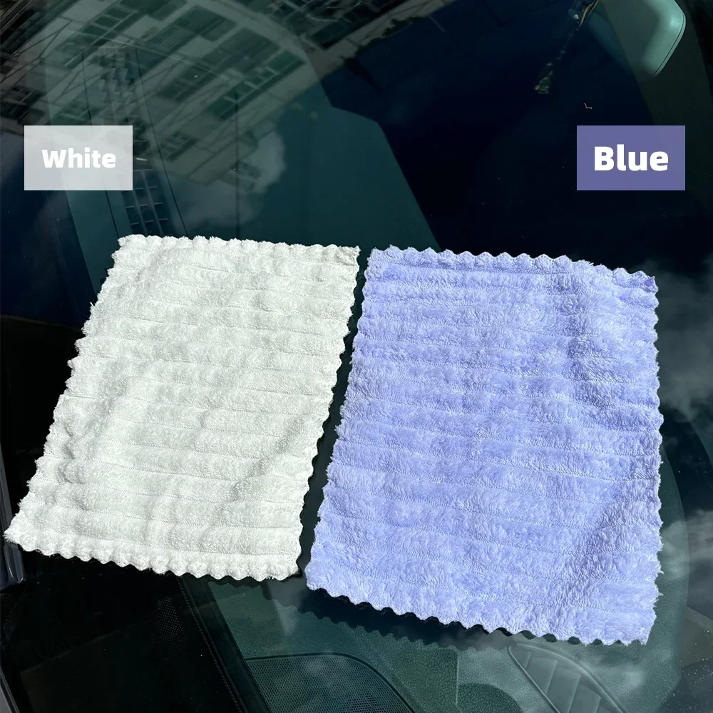 

Thick and Absorbent Double-Sided Car Wash Towel for Gentle Cleaning and Waxing Superfine Fiber and Short Wool Blend