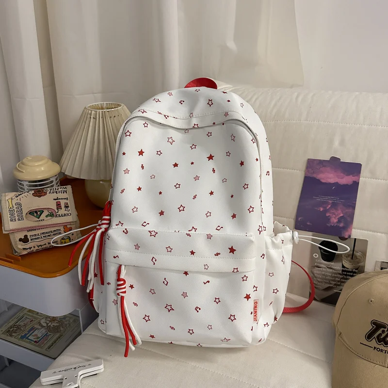 

Korean-style star-printed backpack for female junior high school and college studentsinsLarge-capacity lightweight backpack for