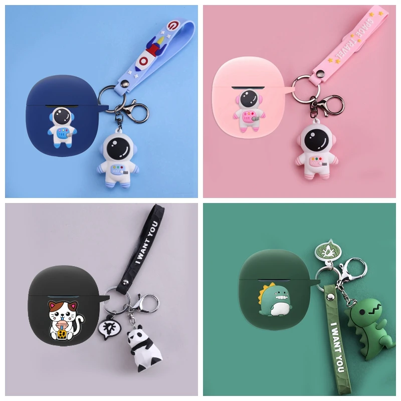 การ์ตูนนักบินอวกาศสำหรับ Bose QuietComfort หูฟัง II กรณีสัตว์น่ารักซิลิโคนหูฟังสำหรับ Bose หูฟัง2 Fundas