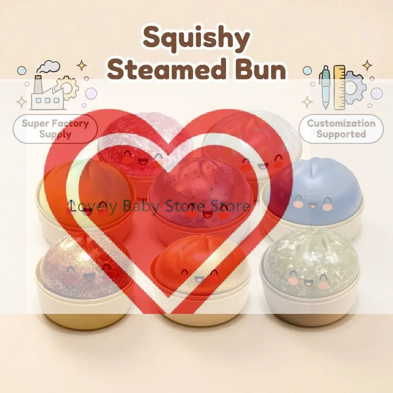【BS】Soft Steamed Buns Pinch Simulation Steamed Bread Desktop Decompression Ornaments Office Relaxation And Pressure Relief Pinch