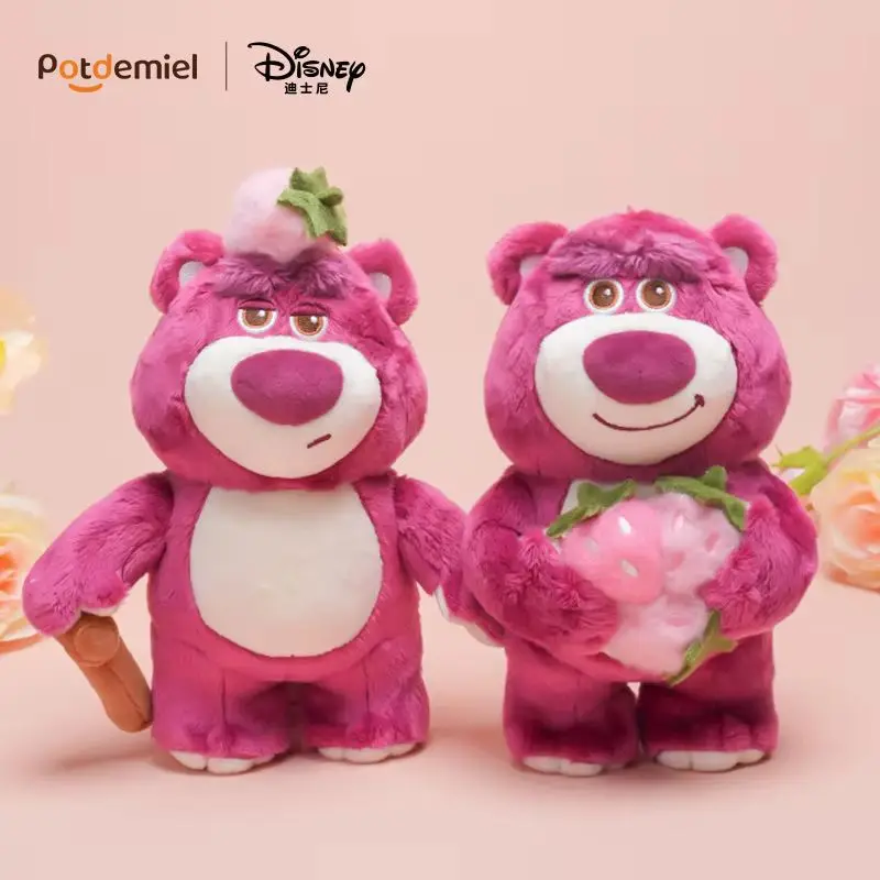 15 cm Disney Lotso Aardbei Beer Pluche Pop Hangende Schooltas Ornament Sleutelhanger Desktop Ornament Verjaardag Verrassingscadeau Cadeau