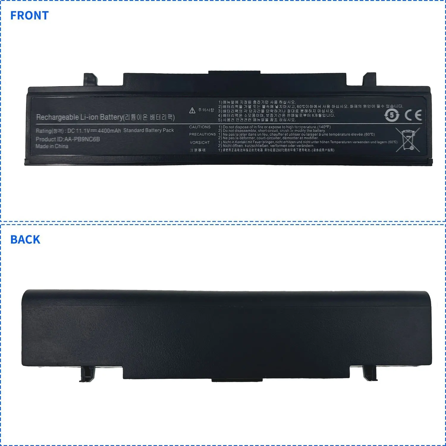 Imagem -06 - Bateria do Portátil Aa-pb9nc6b Pl9nc6w Np350v5c Np300v5a Np550p7c Rv508 R428 R528 R468 Samsung-aa-pb9nc6b