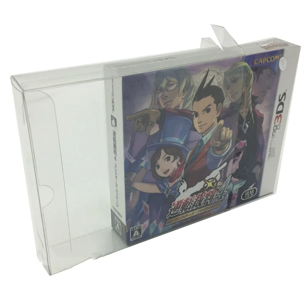 Collection Display Box For Apollo Justice: Ace Attorney 4/3DS Game Storage Transparent Boxes TEP Shell Clear Collect Case