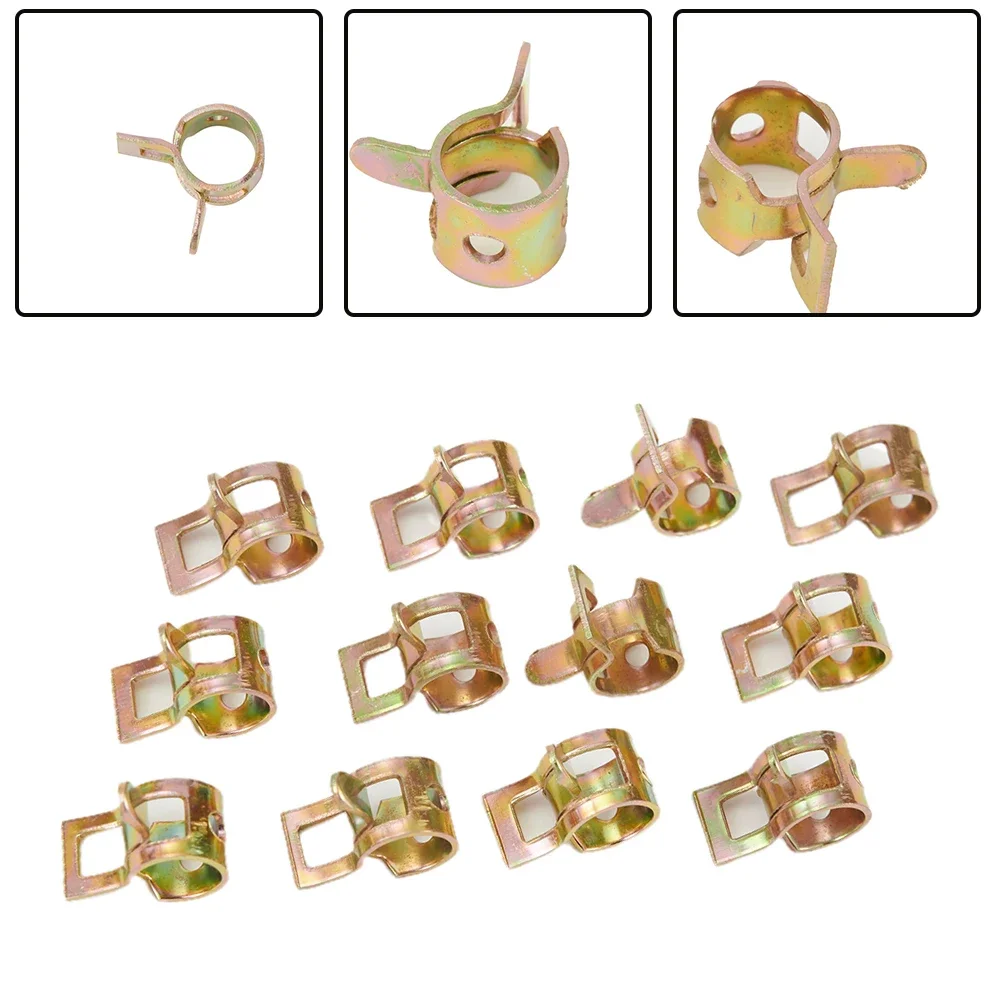 50pcs 6mm Spring Clip Clamps for Fuel Oil Line, Compatible with Silicone or Rubber Hose, Ensures Tight and Leak proof Seal