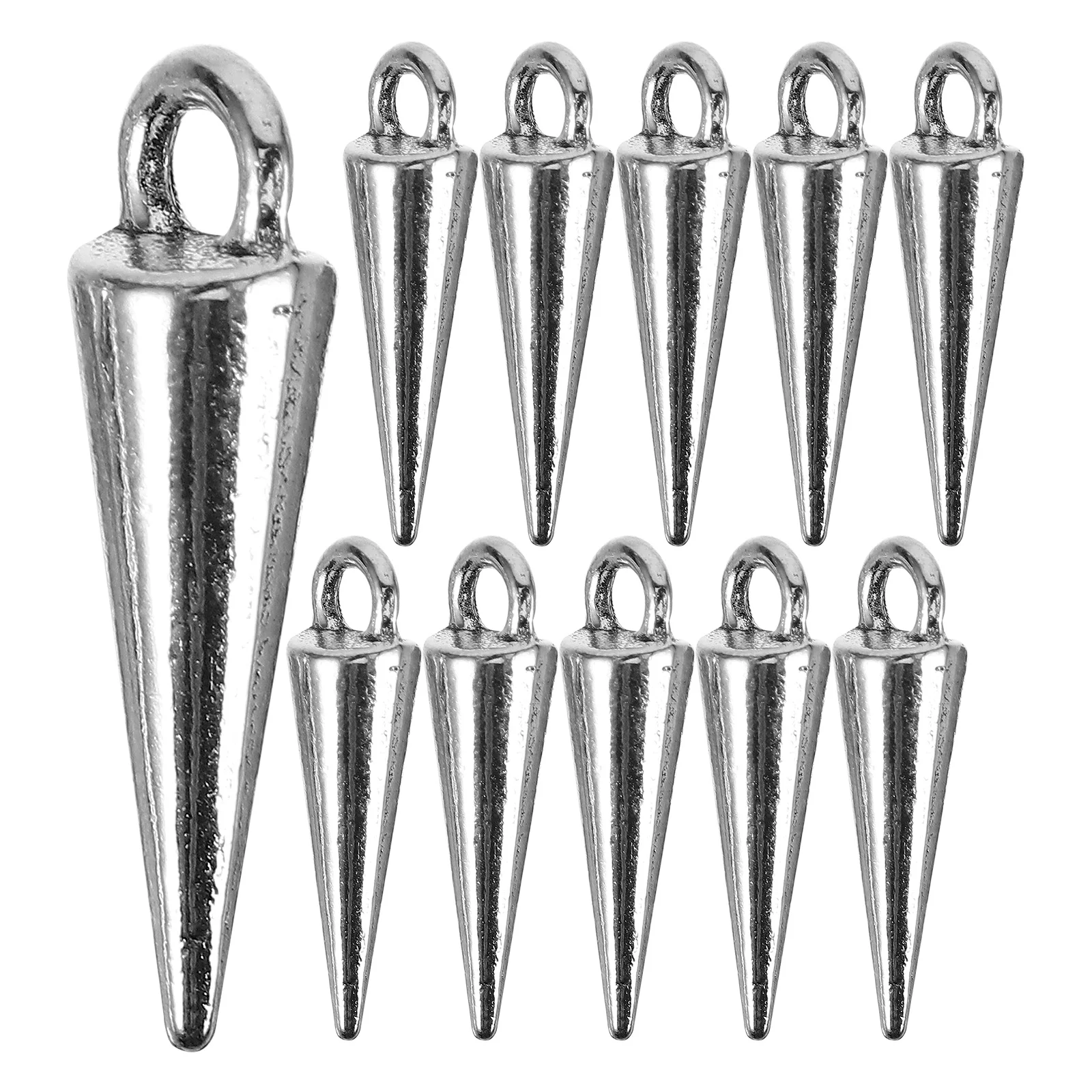 

20 Pcs Glossy Tapered Pendant Wire Accessories Bracelet Charms for Making Gothic Jewelry Earring Cone Earrings