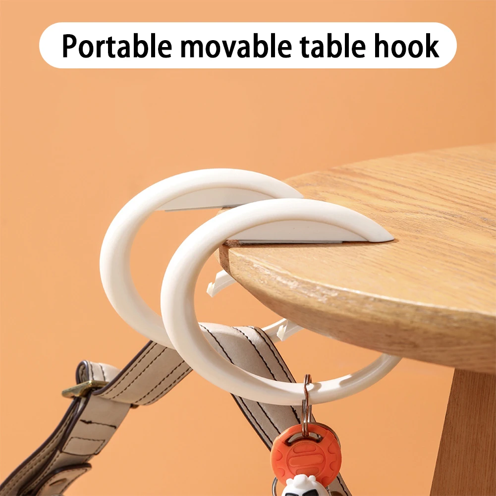 Portable Removable Desk Side Hook Multipurpose Punch-Free Backpack Hook