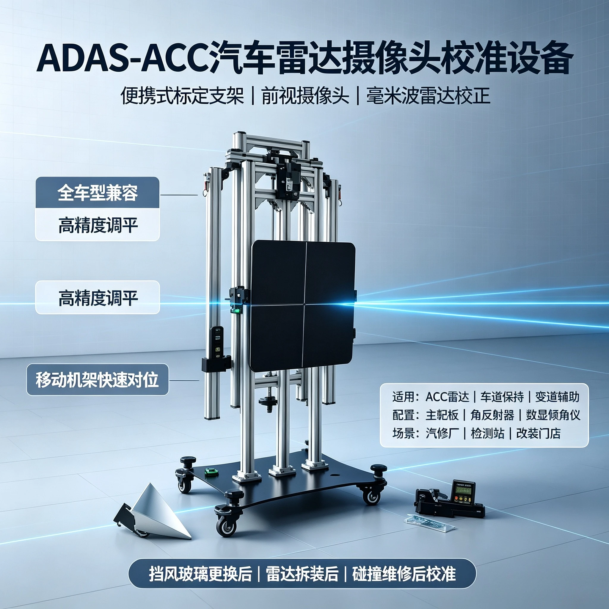 ADAS Radar Calibration Tool for Volkswagen, Audi, BMW, Geely, NIO, Nissan, Automotive Sensor Calibration Equipment