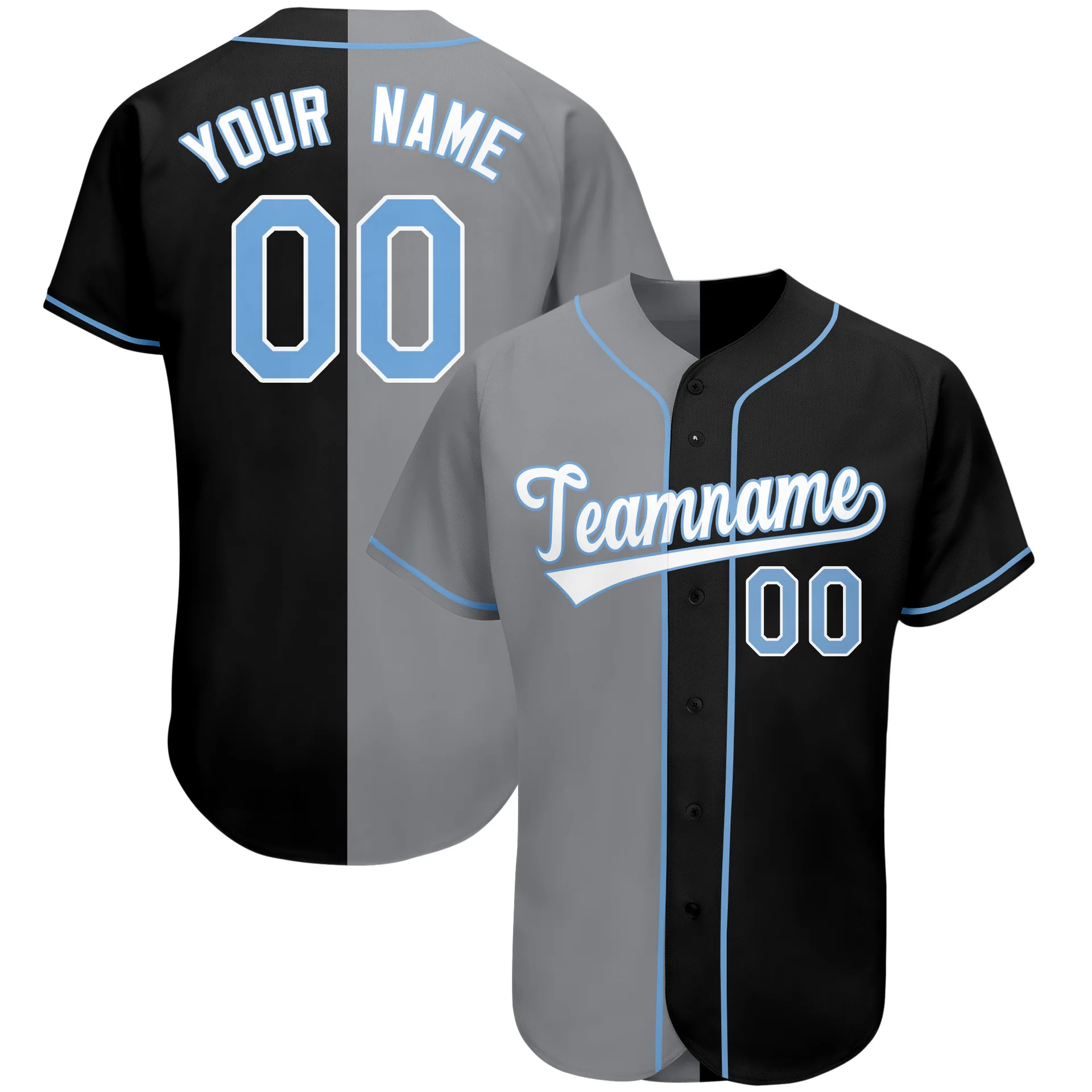 Neueste Sommer Mode baseball jersey Anpassen name und team name 3D Gedruckt Mens Casual kurzarm Baseball hemd BQY04