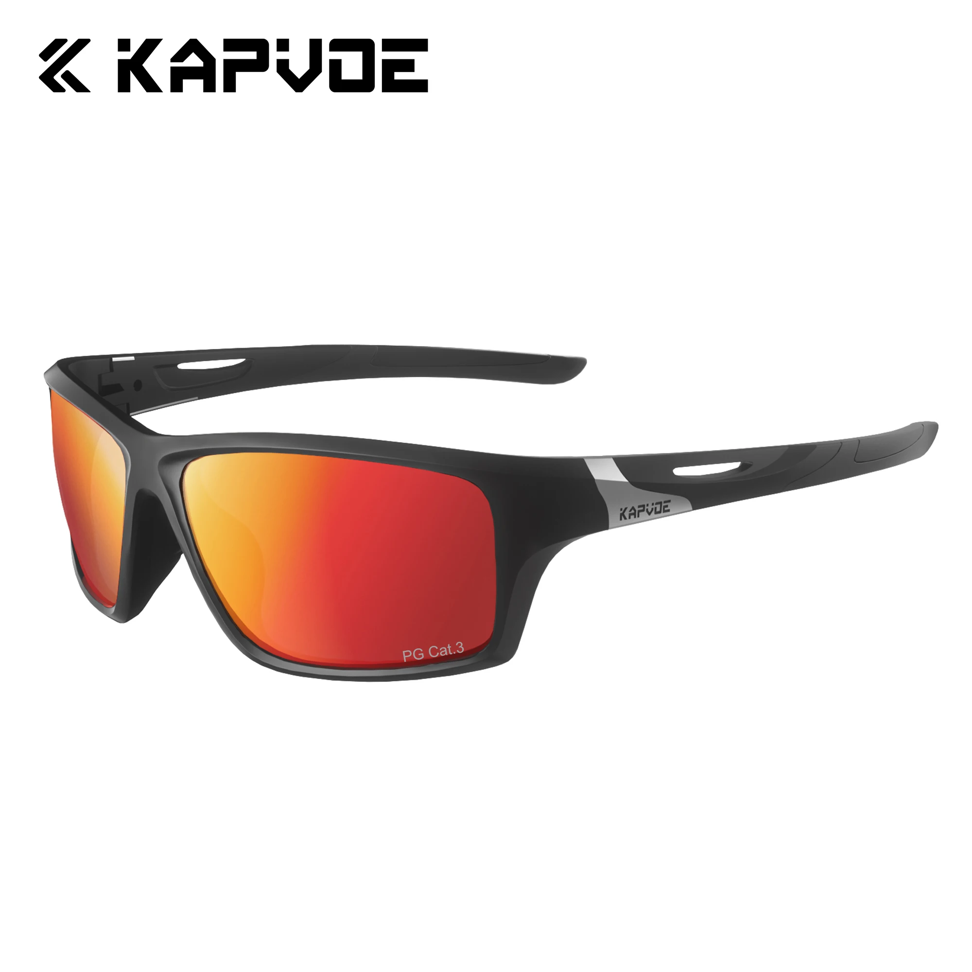 Kapvoe Polarisierte Mode Sonnenbrillen Outdoor Sport Uv400 Brille Camping Angeln Schutzbrillen Wandern Laufbrille für Männer Cycl