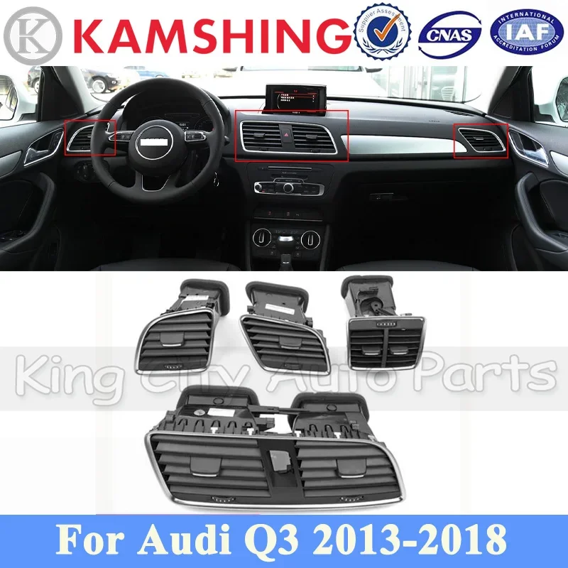 

CAPQX For Audi Q3 2013-2018 Car Front Rear Air Conditioning Vent Air Conditioning Outlet Cover Auto Front Dash Center Console