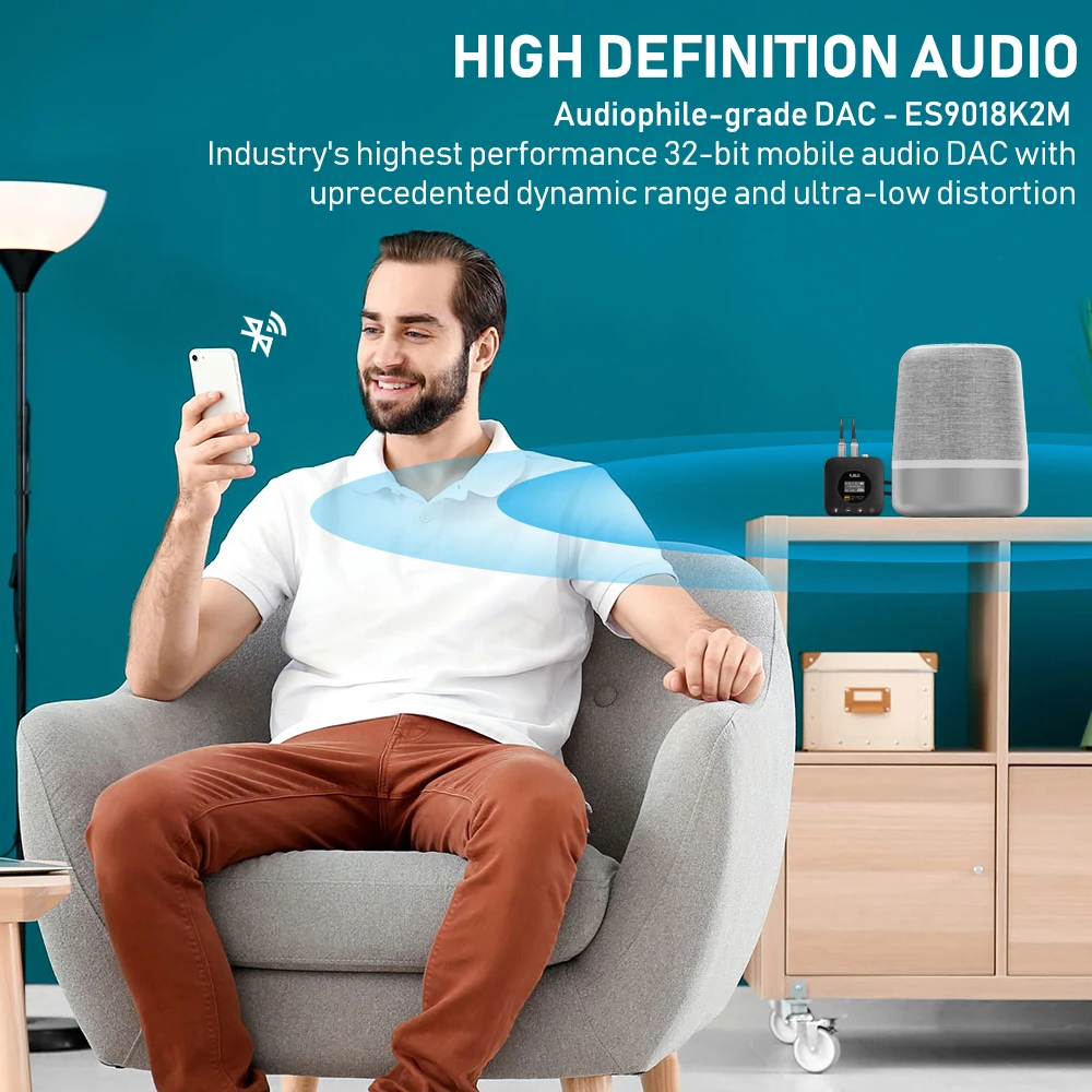 Imagem -03 - Adaptador Hifi Bluetooth para Fone de Ouvido de Carro 1mii B06hd Plus Receptor Bluetooth 5.1 Áudio Ldac Aptx hd ll Estéreo Doméstico com Display Oled