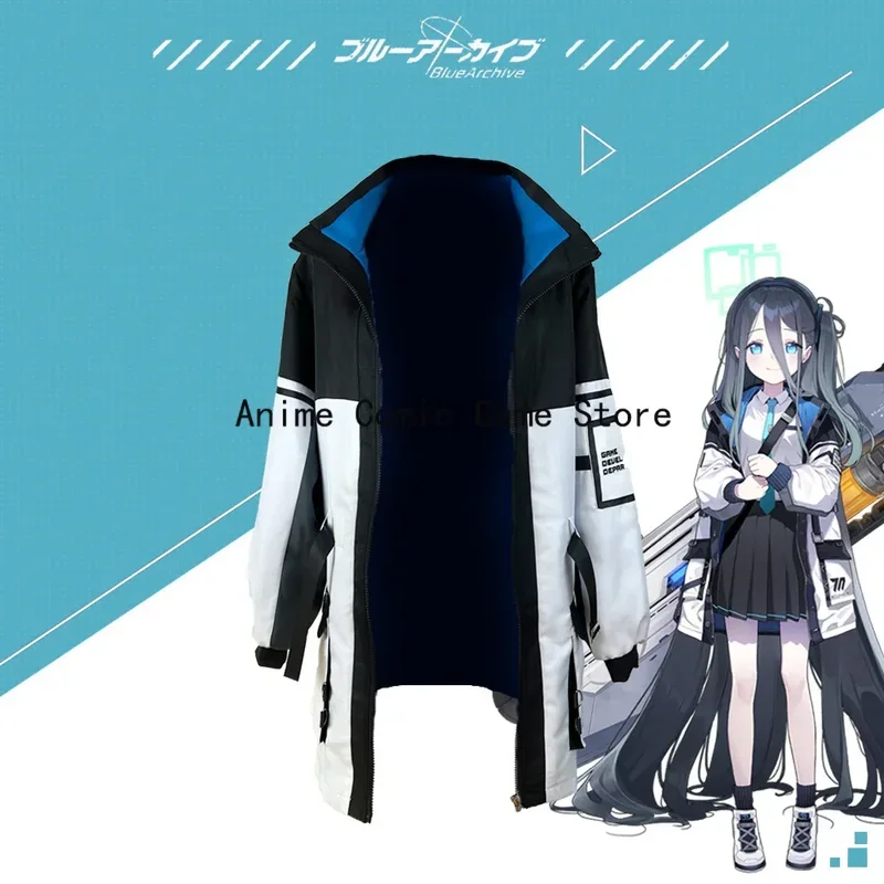 Anime Blue Archive Tendou Arisu Cosplay Costume pour femmes et filles, manteau, perruque, projet de jeu, uniforme du lycée MX, fête d'Halloween