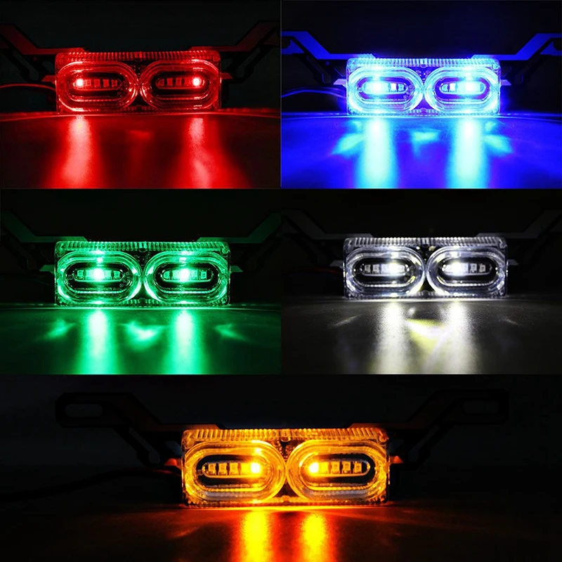 LED Motorcycle Tail Light High Brightness Driving Brake Light Colorful Warning Lamp Modified Accessories