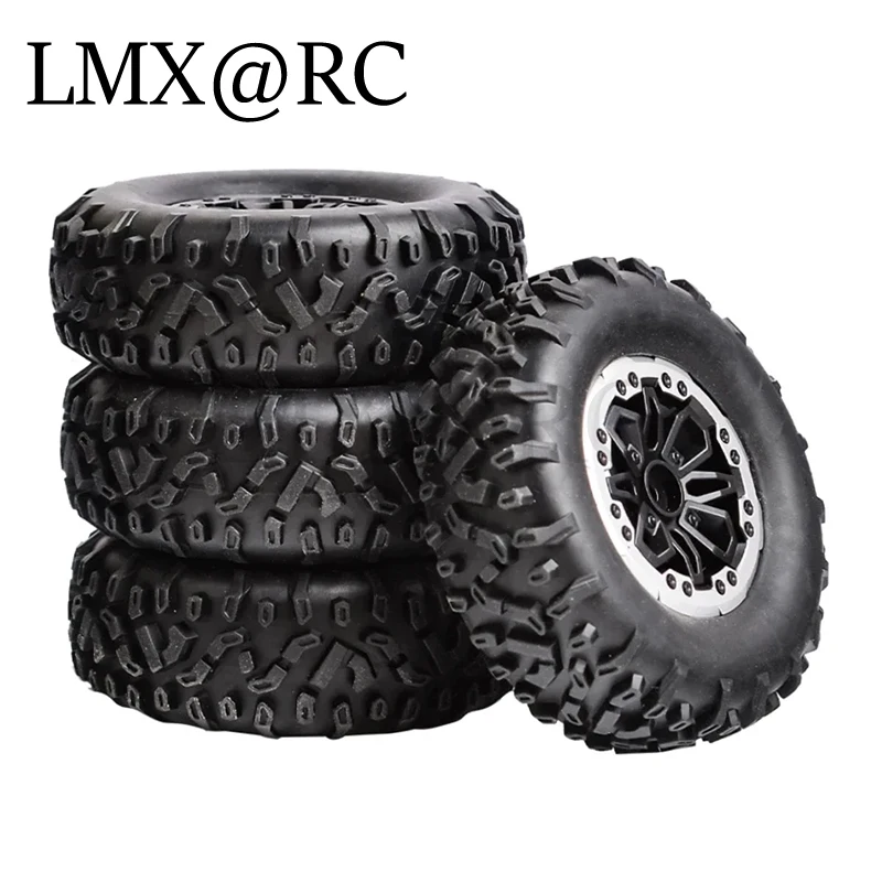 RCカー用ソフトタイヤホイール,64mm,mn d90,mn98,mn99s,wpl c14,c24,c34,b14,b24,ldrc p06,ld1297,ld1299,4個