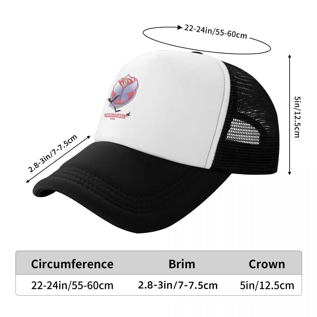 Tomorrowland Adult Cowboy Cap Fashion Casual Mesh Baseball Caps Adjustable Hat Hip Hop Summer Unisex Baseball Hats Polychromatic