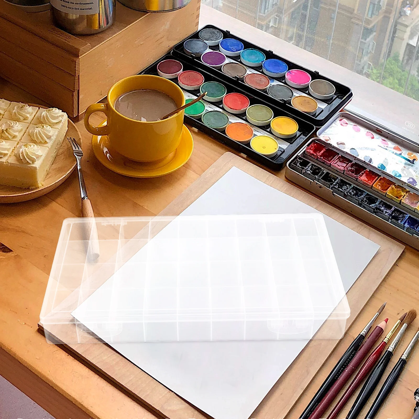 

Clear Storage Box 36 Grid Compartment Organizer Bead Jewelry Small Parts Craft Storage Case Bead Box Organizer