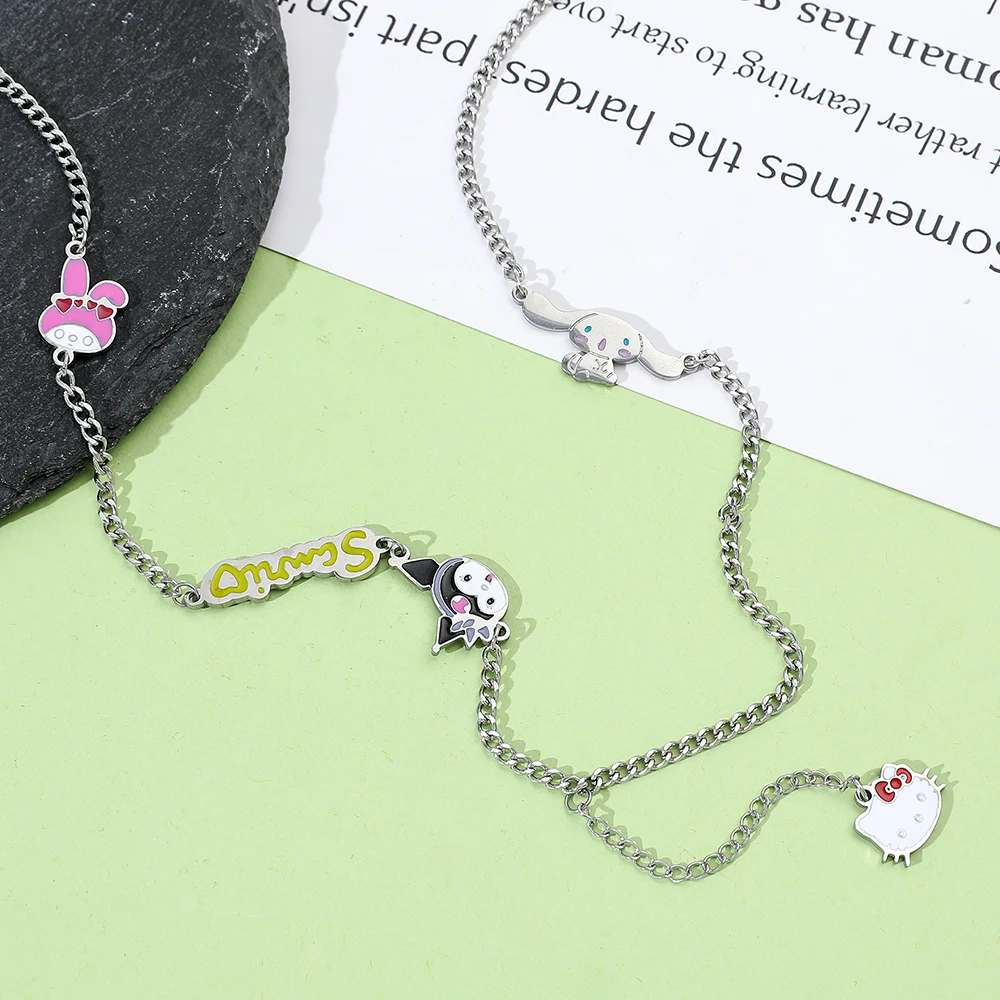 قلادات سانريو كورومي للنساء ، مرحبا كيتي وقرفة القرفة قلادة حلوة ، هدية الموضة #6