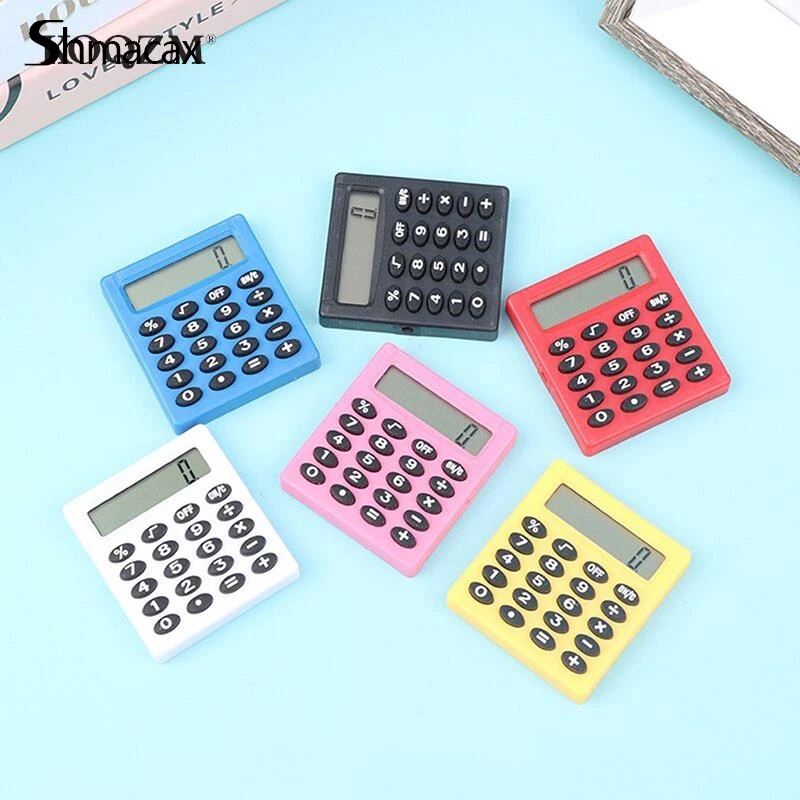 Mini calculatrice de poche de dessin animé, déterminer le type de poche, Coin 24.com, transporter des accessoires comme calculatrice d'école et de bureau