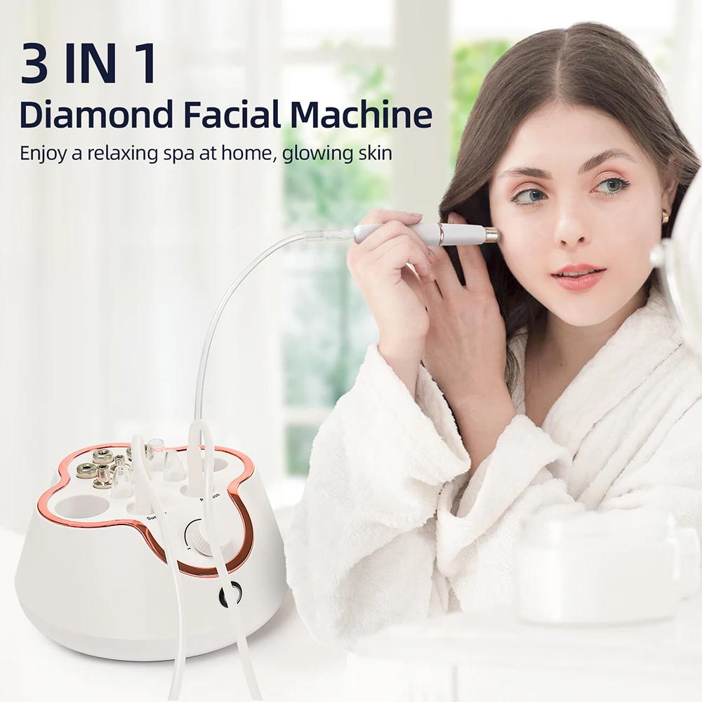 Máquina profissional do diamante Microdermabrasion, descascamento facial, máquina da beleza, esfoliação, limpeza profunda, cuidados com a pele, uso