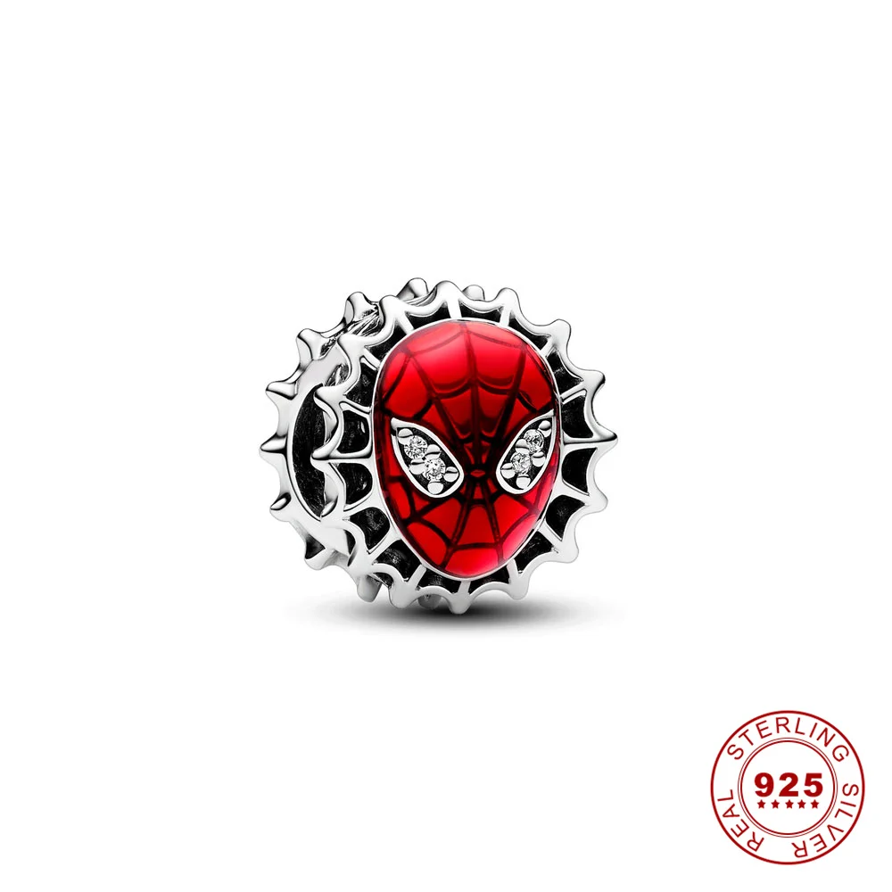 Disney-colgante de plata 925 para mujer, abalorio de Marvel, Lobezno, Capitán, se adapta a la pulsera Pandora Original, amuleto de la asistente de la muerte, joyería