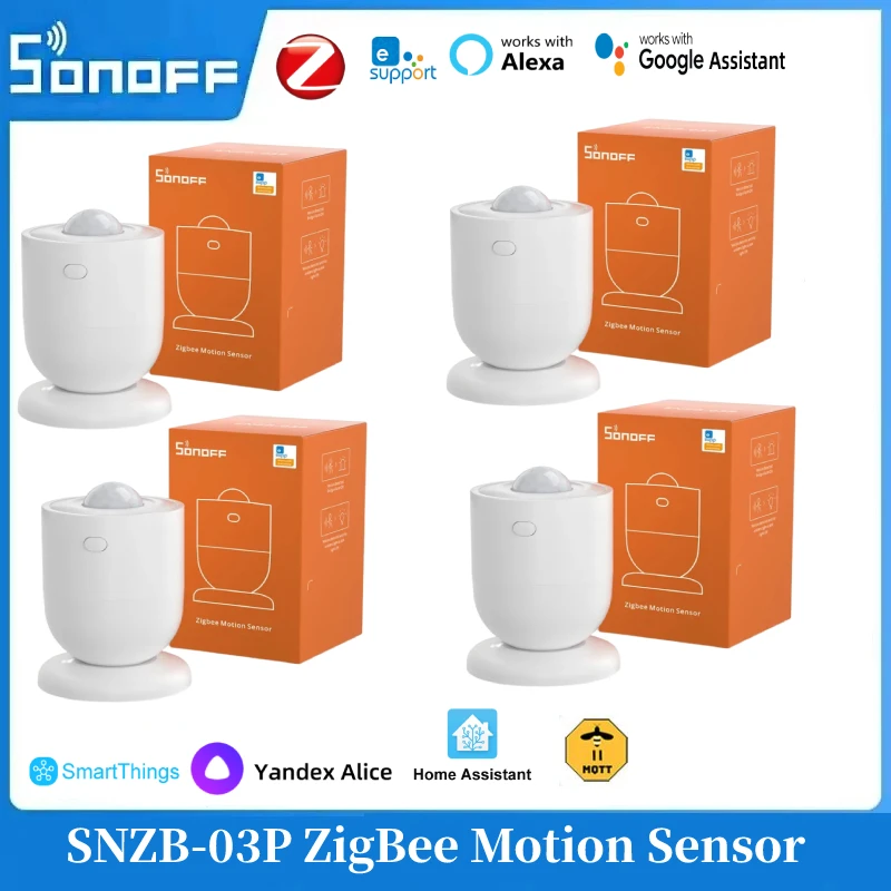 SONOFF SNZB-03P ZigBee Motion Sensor Smart Light Detection Motion Trigger Alarm EWeLink Alexa Google Home Assistant Smarthings