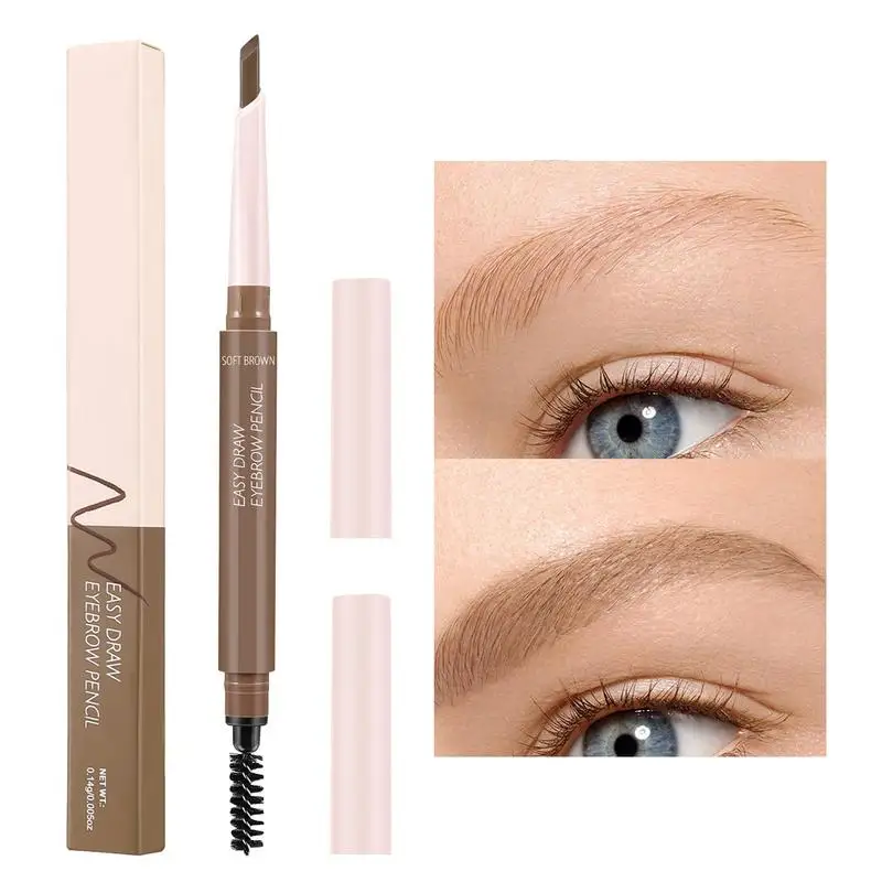 Wenkbrauwpotlood Langdurige Waterdichte Wenkbrauwen Potlood Double-Ended Microblading Wenkbrauw Pen Langdurige Natuurlijke Wenkbrauw Make-Up