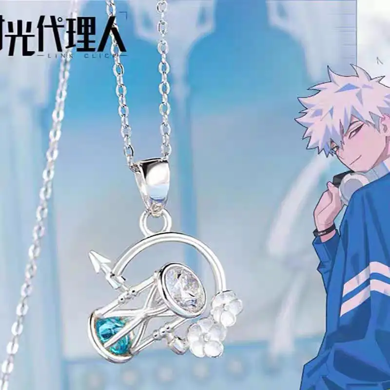 

Time Agent Necklace Anime Peripheral Hours Lu Guang Qiao Ling Pendant Necklace Fashion Birthday Gift