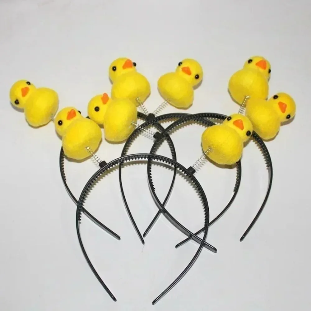 

Headdress Little Yellow Duck Headband Wash Face Makeup Hair Holder Cartoon Skincare Hairband Women Lady Girl Hair Accessory