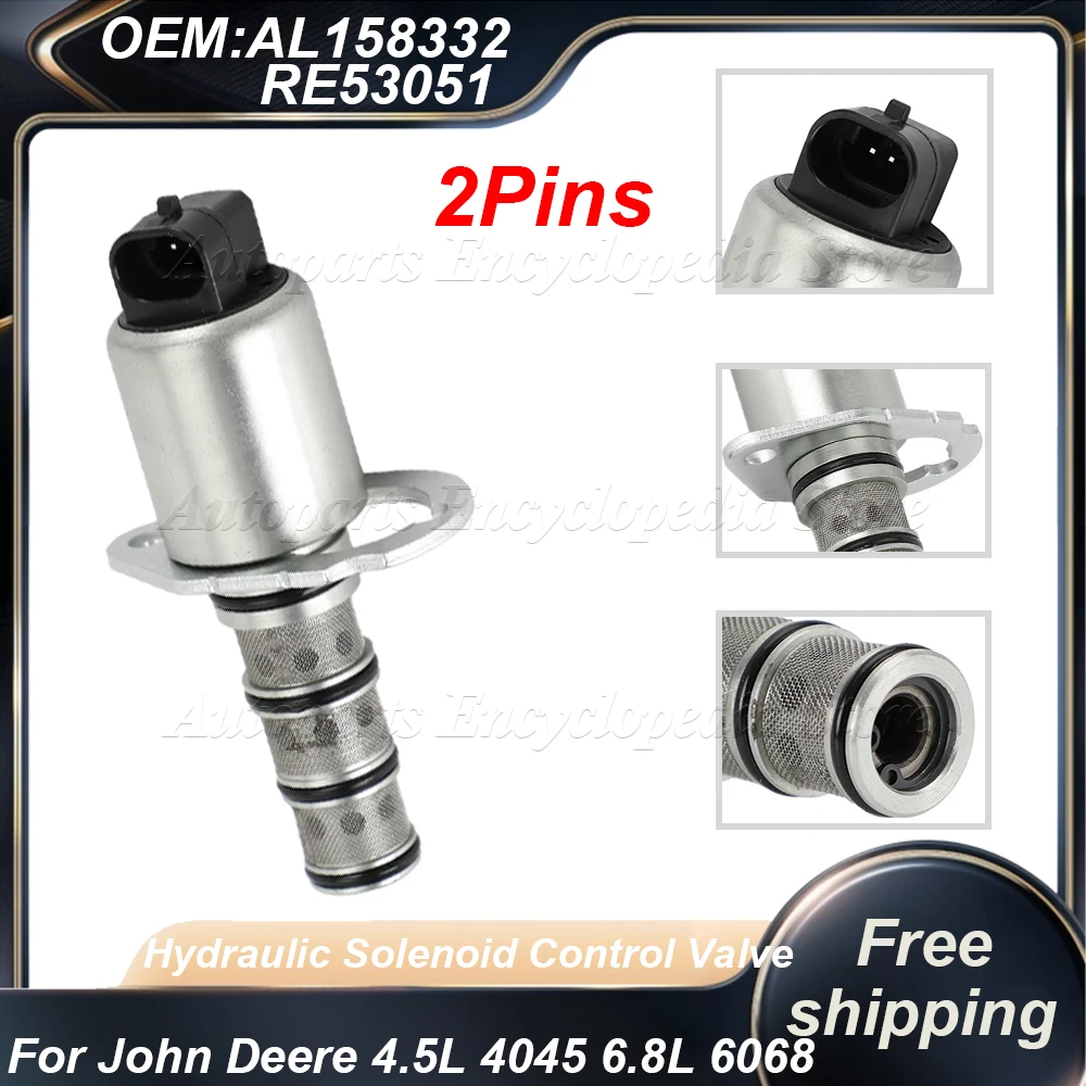 

AT310587 RE53051 RE50782 Hydraulic Solenoid Control Valve For John Deere 4.5L 4045 6.8L 6068 RE50797 RE53311 AL158332