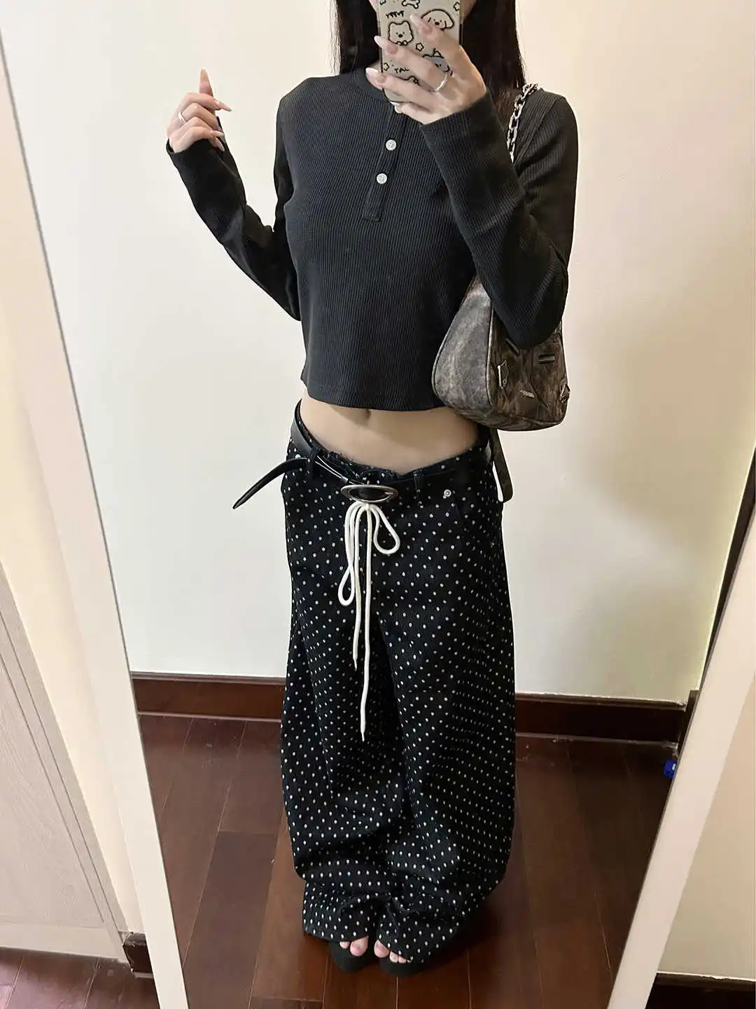 

Женские черные готические расклешенные брюки в стиле Харадзюку, городские костюмы в стиле бойфренда, брюки в японском стиле 2000-х годов, Y2k, винтажные брюки в стиле эмо