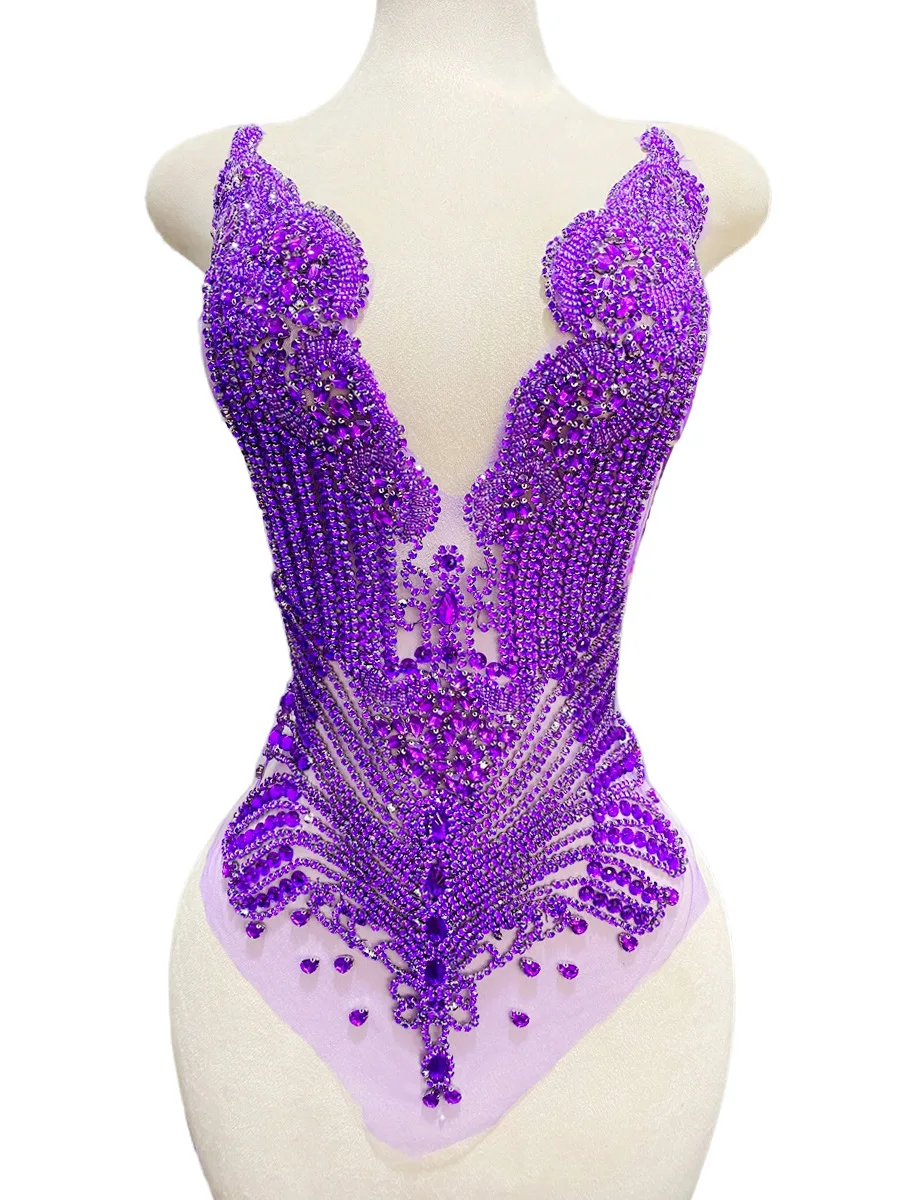 Super Flash Heavy Industry Sew Multi-color Bright Diamond Lace Decal Dress Accessories Handcrafted Beaded Luxury Diamond Jewelry
