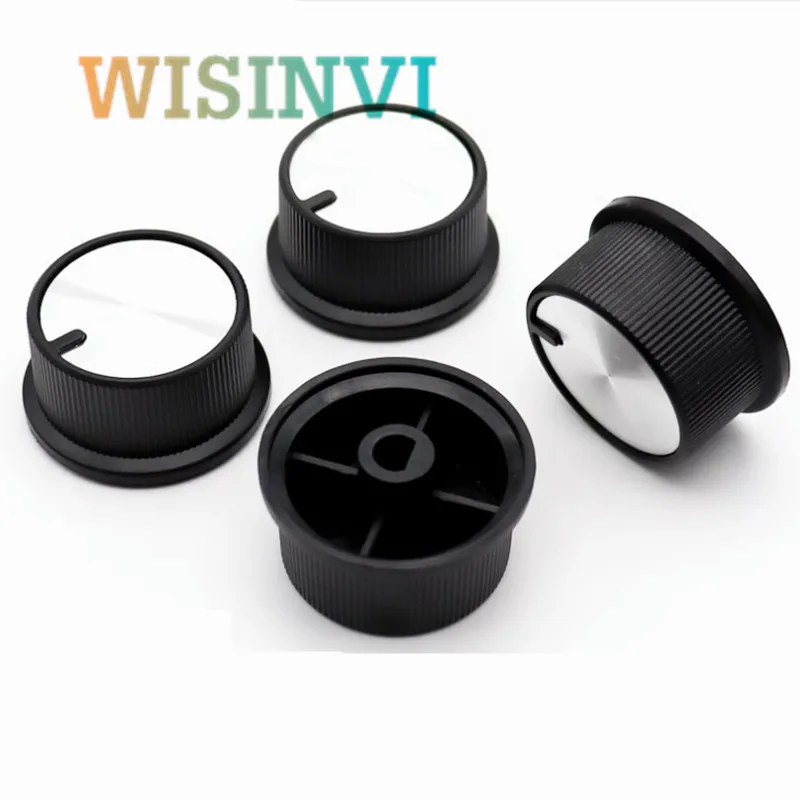 2PCS 35*18mm Straw Hat Shape Knob Kitchenware Electrical Equipment Adjustment Switch Cap Instrument Panel Knob Half Shaft