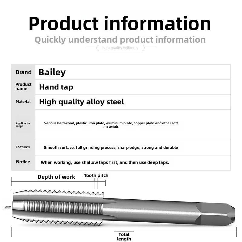 Manual tap tapping tool for tapping threads and teeth