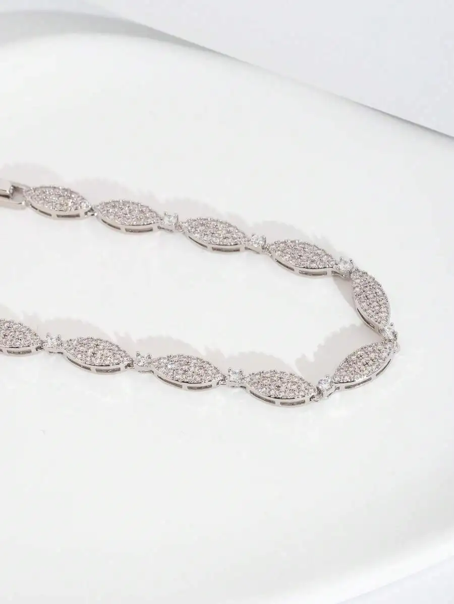 

Elegant Cubic Zirconia Horse Eye Design Bracelet For Women Wedding Party Jewelry