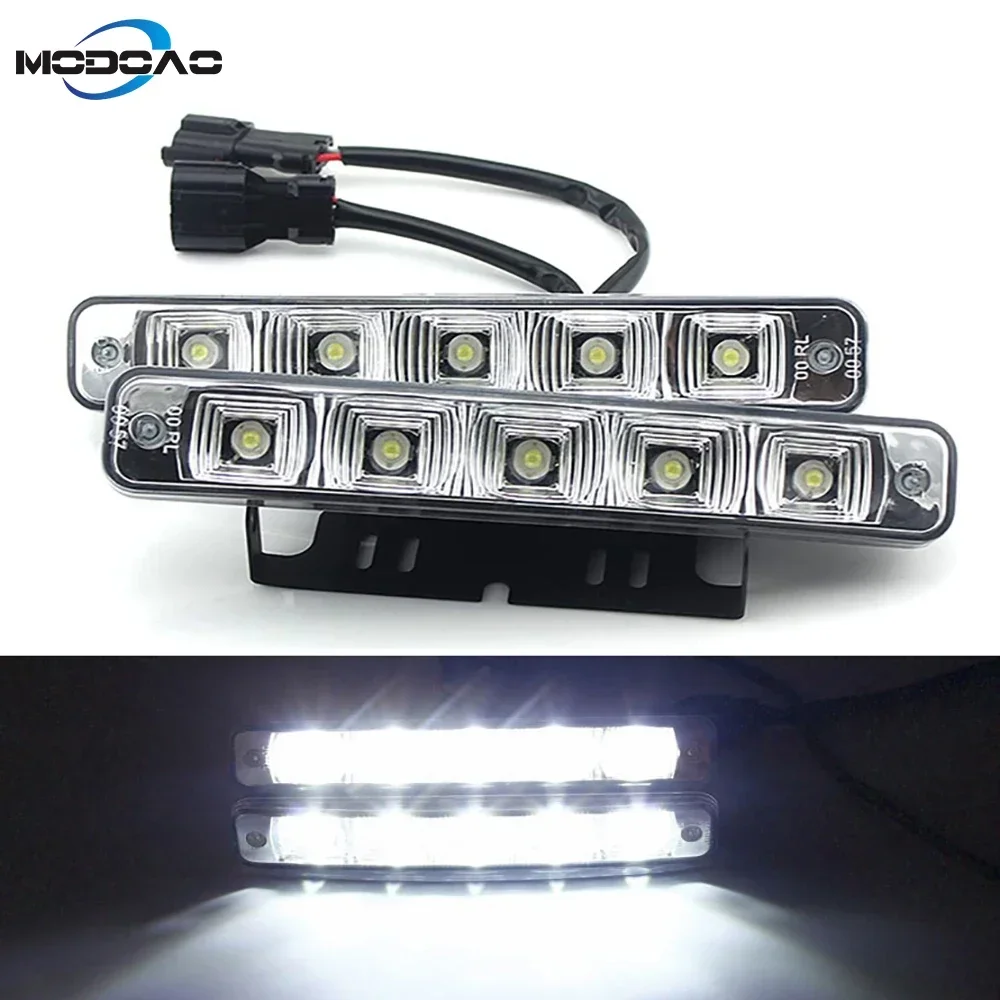 

2 Pcs 6000K Waterproof Super Bright Car Stylish Light10W 12V Super Bright LED Daytime Running Light Car Daylight DRL Fog Light