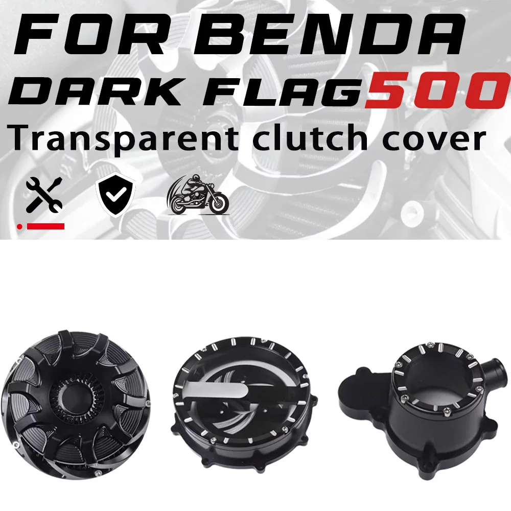 Engine Decorative Transparent Cover Kit For Benda Dark Flag 500 Modified Accessories