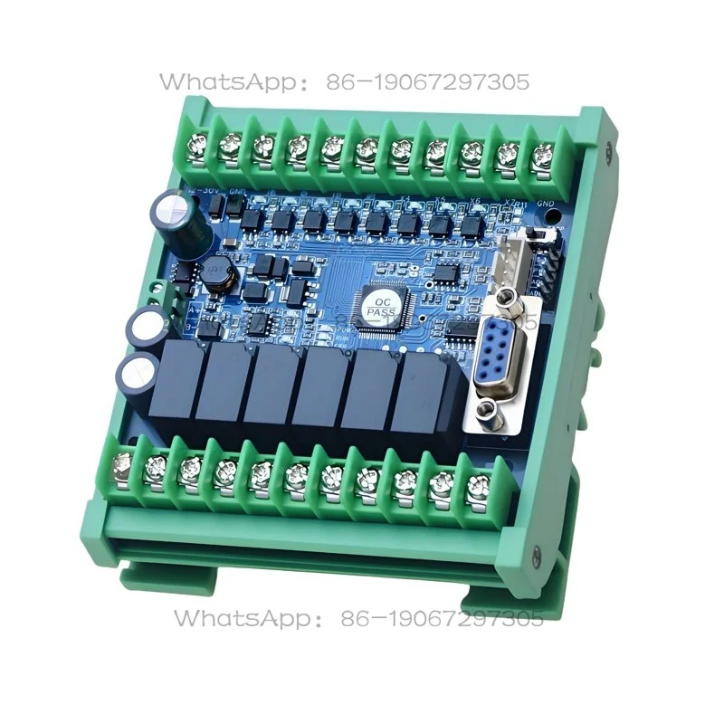 PLC Industrial Control Board Module FX2N 1N 10MR Controller with Guide Rail Simple Delay Module