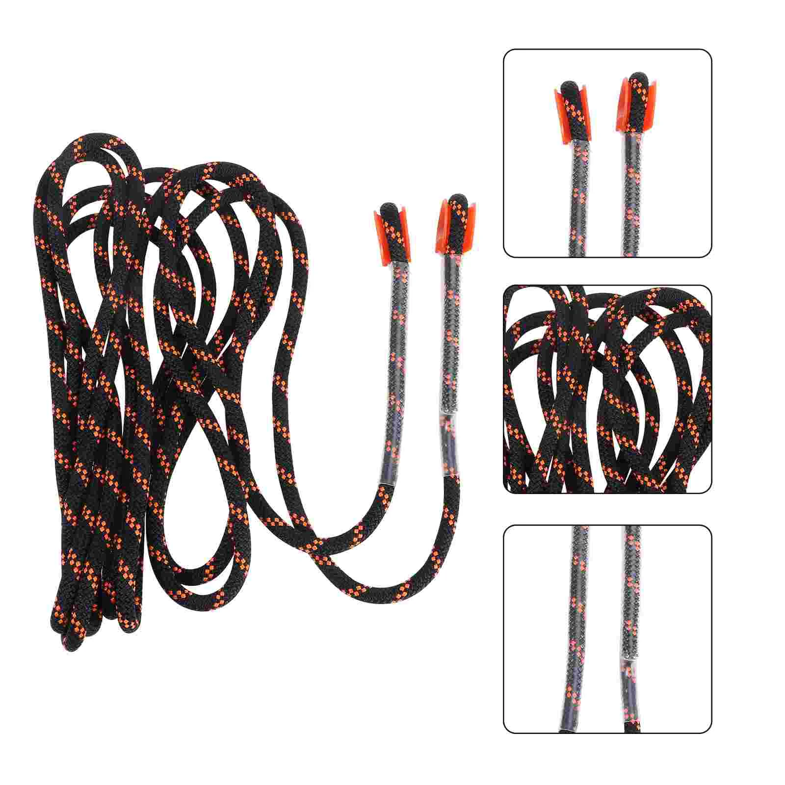 1PC 8mm Thick Reinforced Nylon Climbing Rope Abrasion Resistant Mountaineering Rock Climbing Outdoor Gear Black 5M