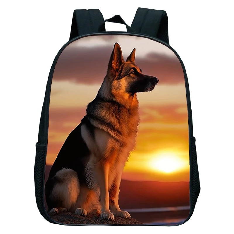 Toddler German Shepherd Kindergarten Bags Kids Husky Dog Bookbag Backpack 12 Inch Baby School Bags Boys Girls Bulldog Schoolbag